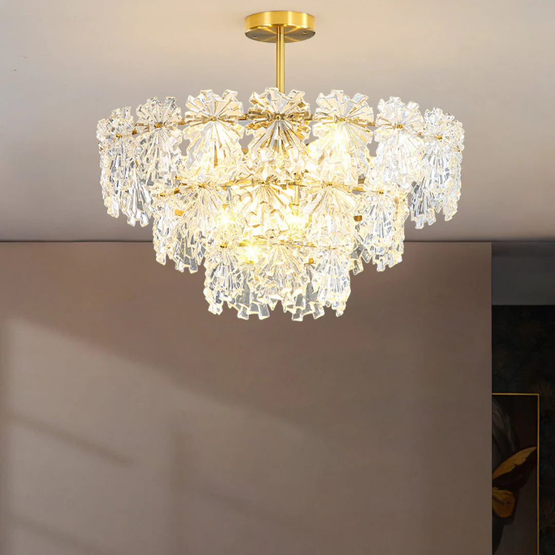 Gold Marilyn Elegant Glass Chandelier