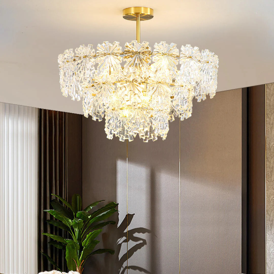 Gold Marilyn Elegant Glass Chandelier