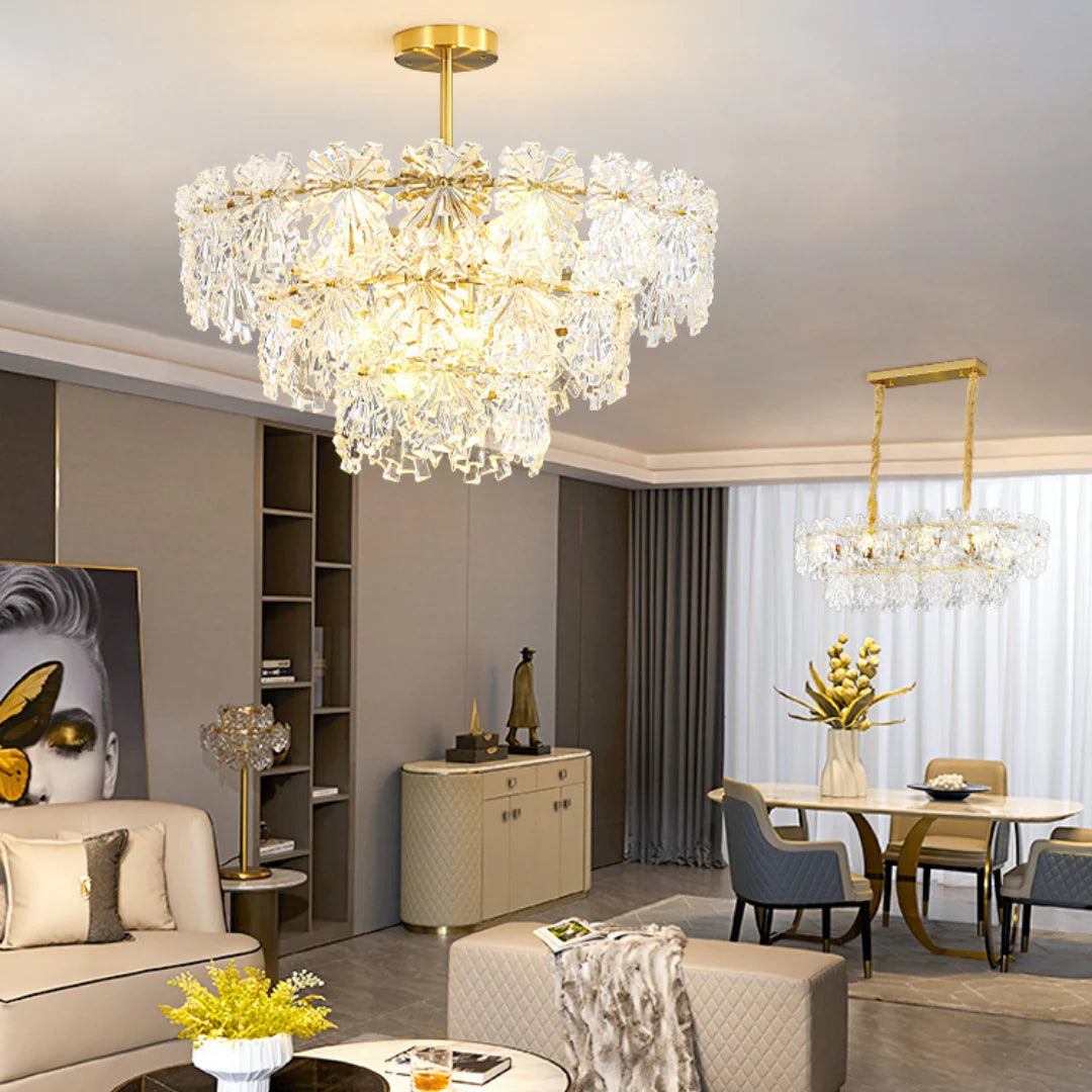 Gold Marilyn Elegant Glass Chandelier