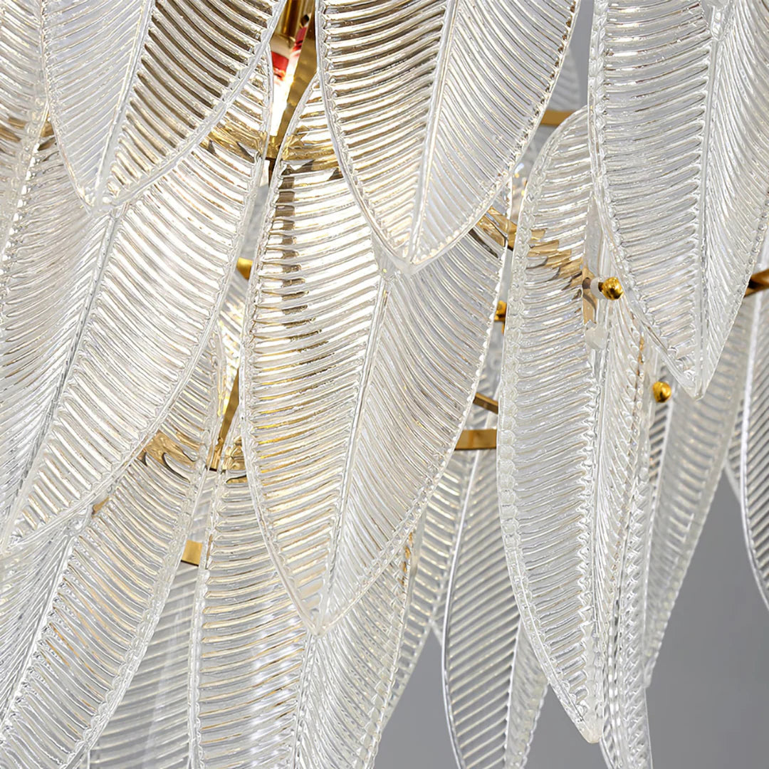Marilyn Glass Feathers Chandelier