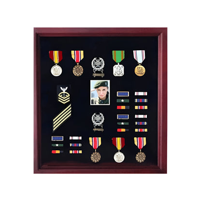 Medal Display Case Cherry Finish, Hand Made by Veterans