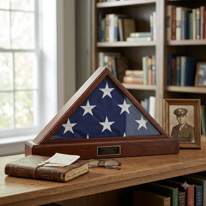 Military Base for Display Case Shadow Box - solid cherry - Base only !!!