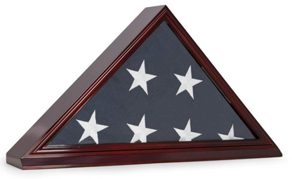 Memorial Flag Frame Display Case for 5" x 9.5" Flag Folded for Funeral or Burial Flag