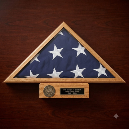 Oak Pedestal For Flag Case