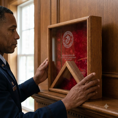Navy Flag Display Case, flag shadow Box