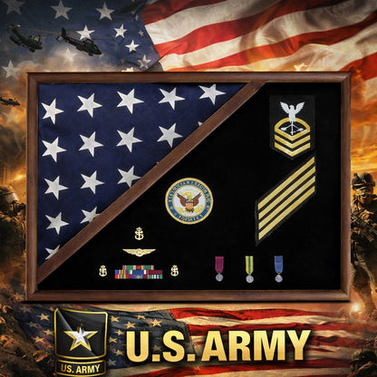 MEMORIAL FLAG CASE - FOLDED CORNER.
