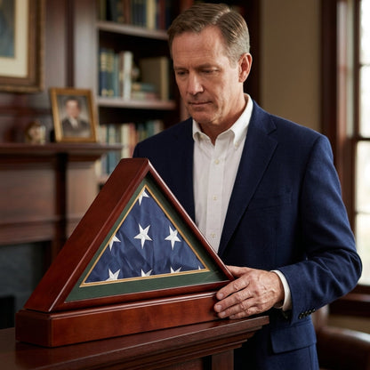 Burial/Funeral Flag Display Case Frame Military Shadow Box
