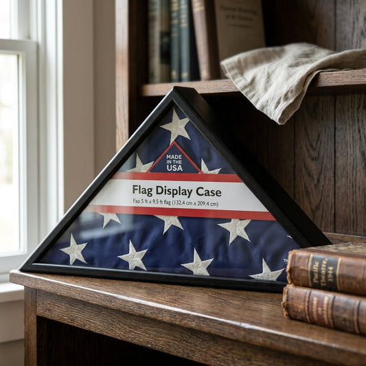 Design Ovation Memorial Flag Case, Black Wood