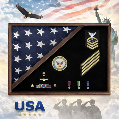 MEMORIAL FLAG CASE - FOLDED CORNER.