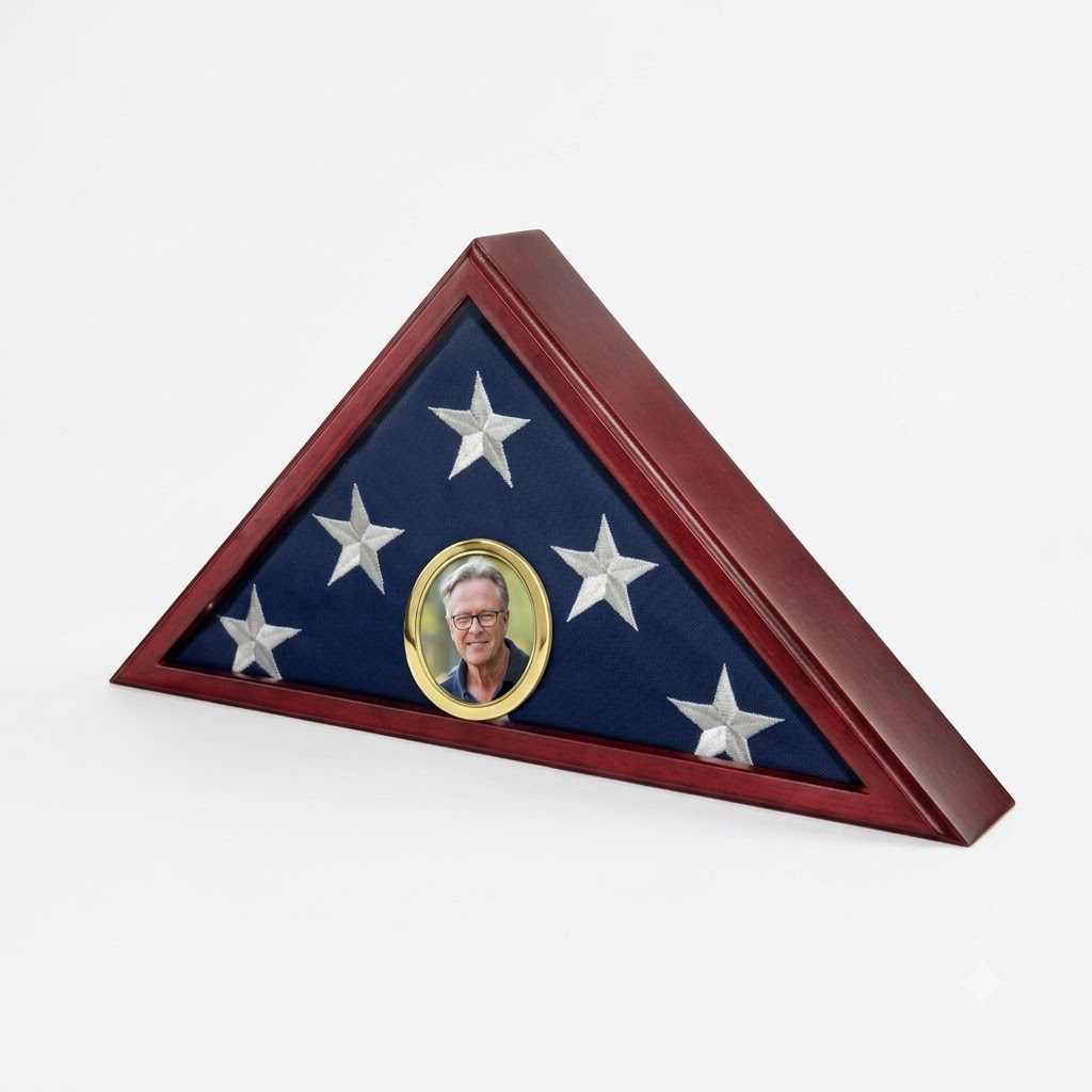 Mini Stick on Picture Frame for Cremation urn, Flag case, Photo Album