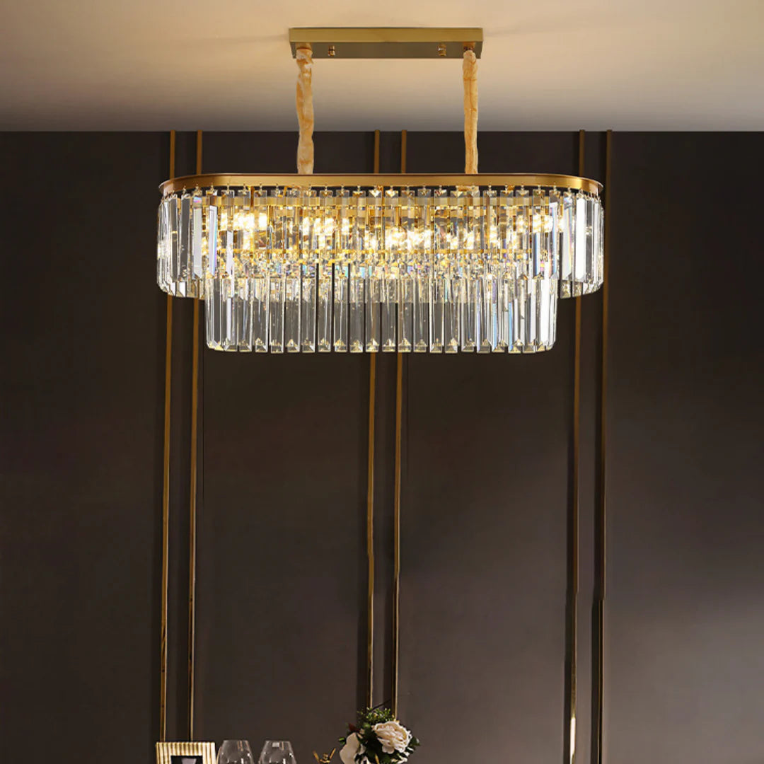 Modern Crystal Gold Chandelier