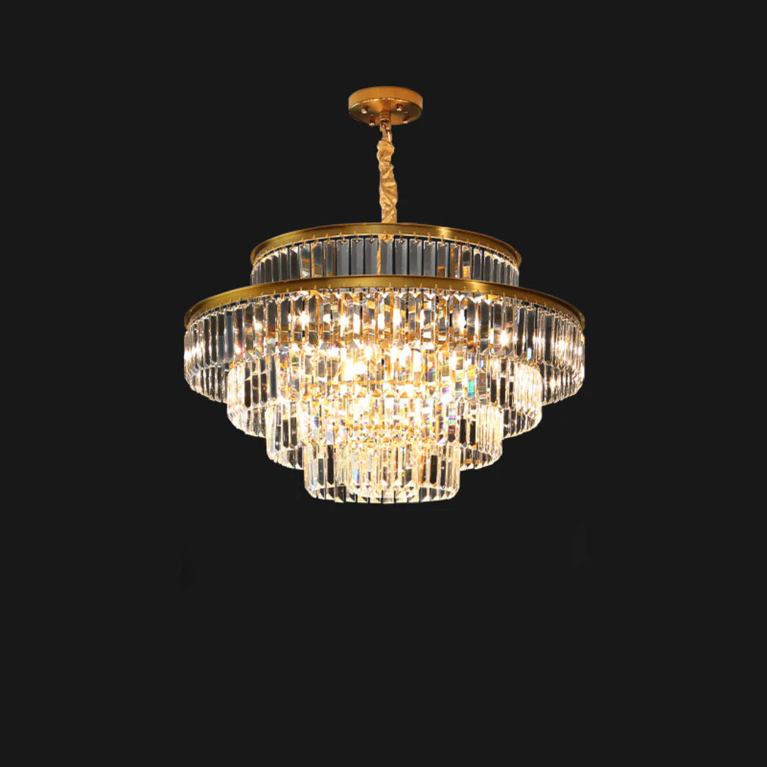 Modern Crystal Gold Chandelier