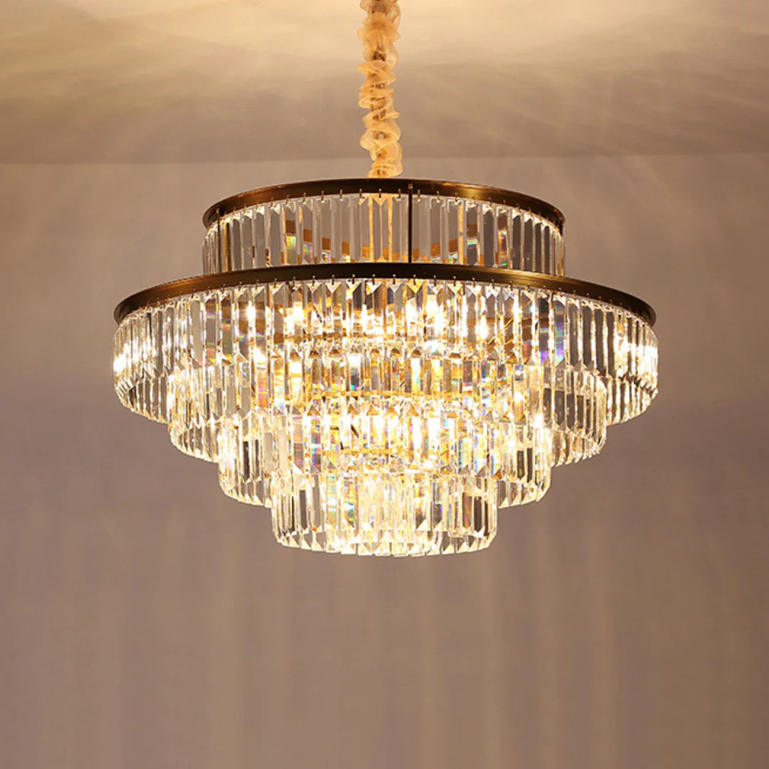 Modern Crystal Gold Chandelier