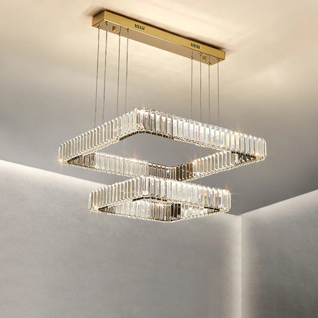 Modern Square Crystal Chandelier