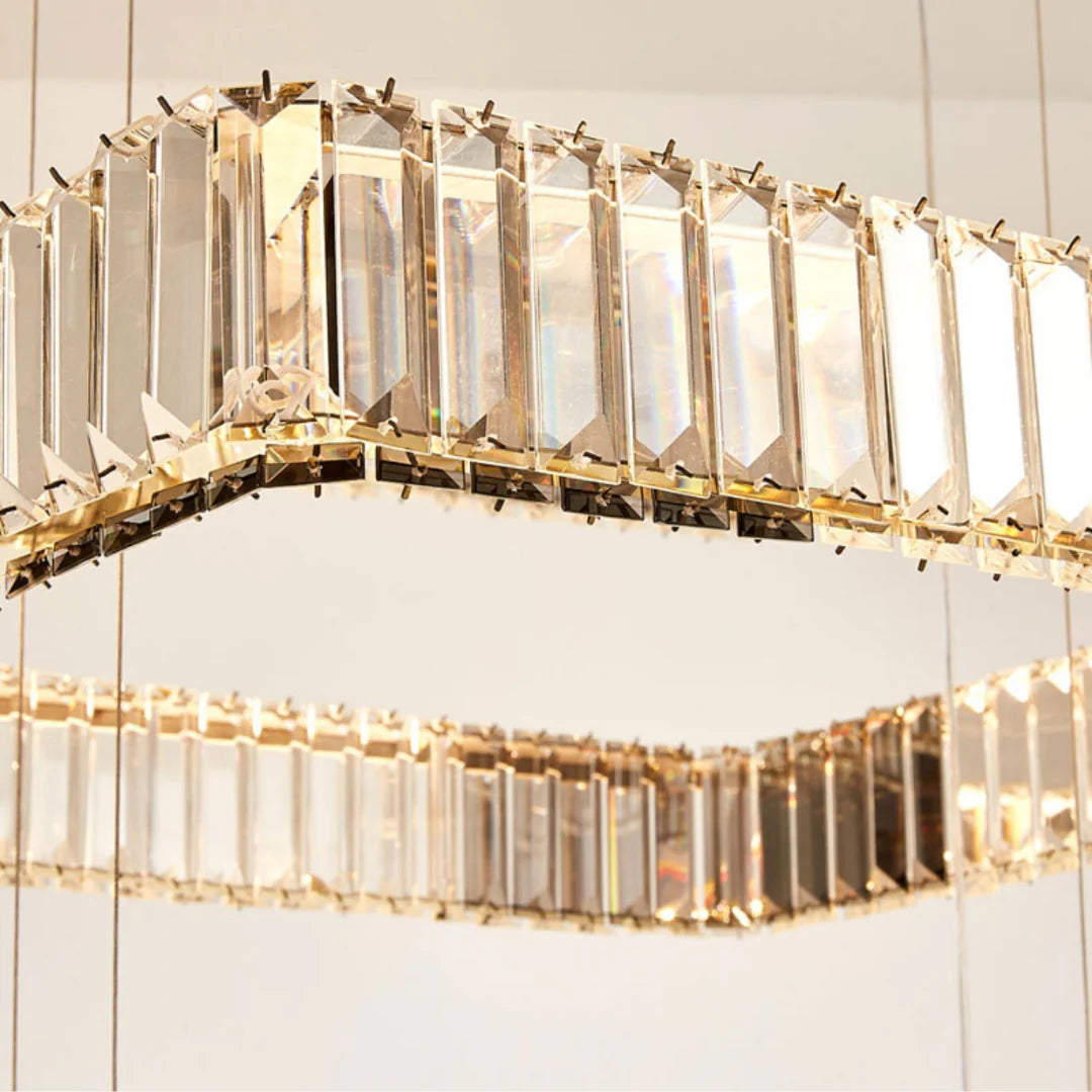 Modern Square Crystal Chandelier