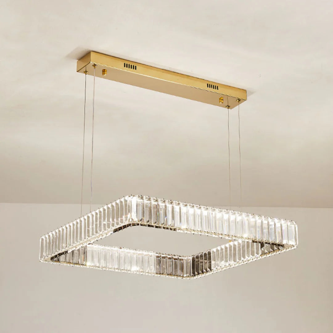Modern Square Crystal Chandelier