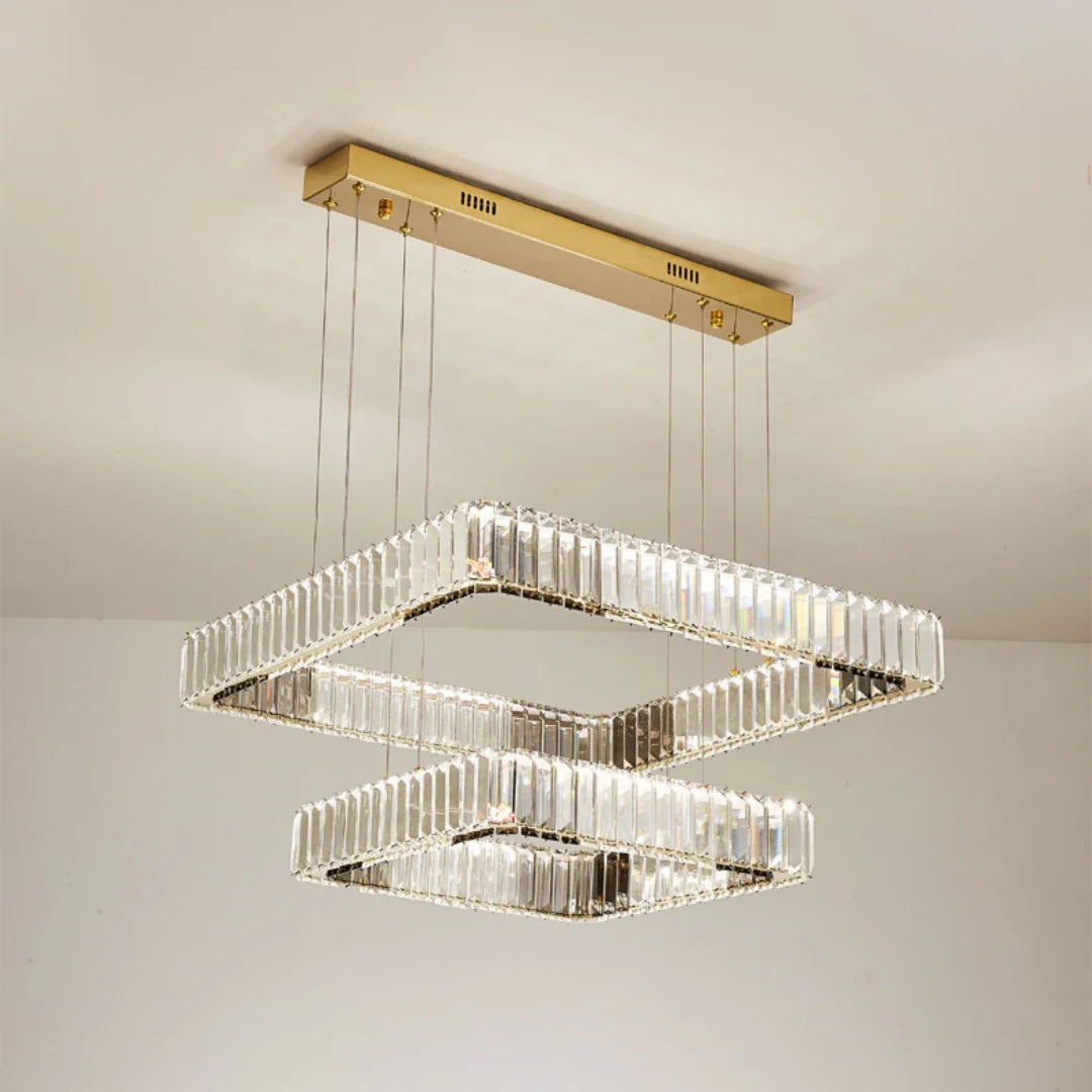 Modern Square Crystal Chandelier