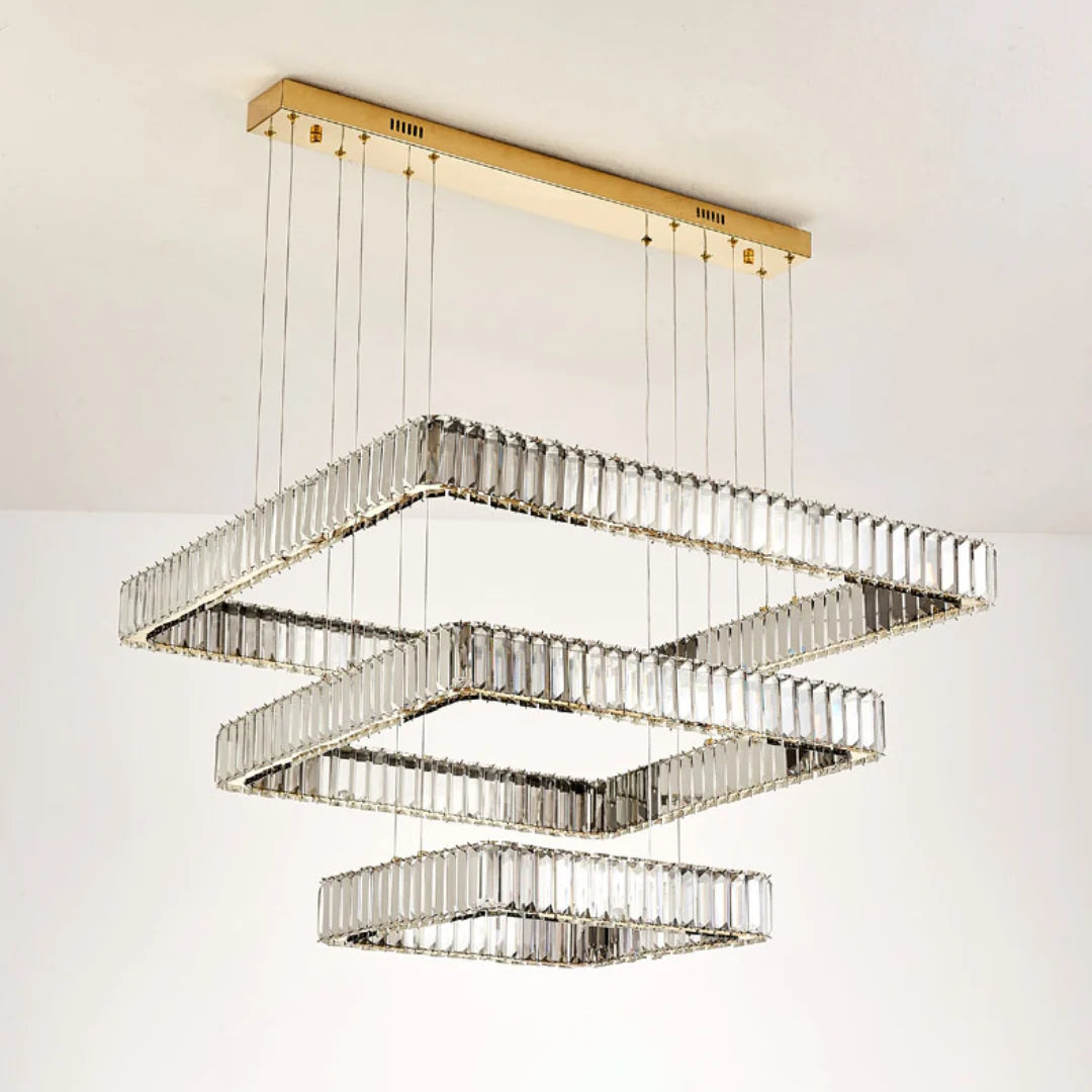 Modern Square Crystal Chandelier