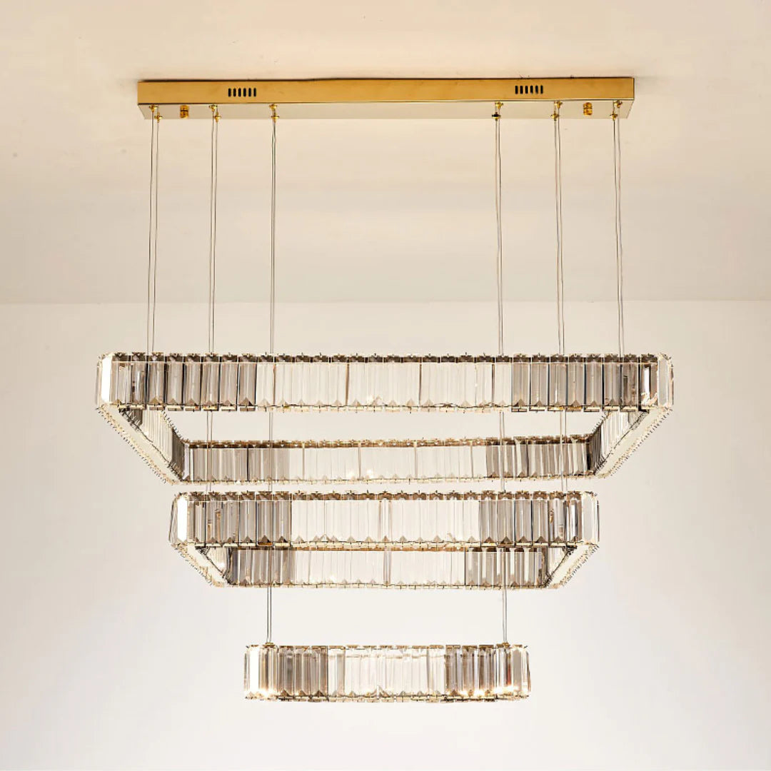 Modern Square Crystal Chandelier