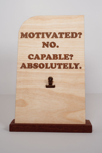 Wooden Message Board with Clip