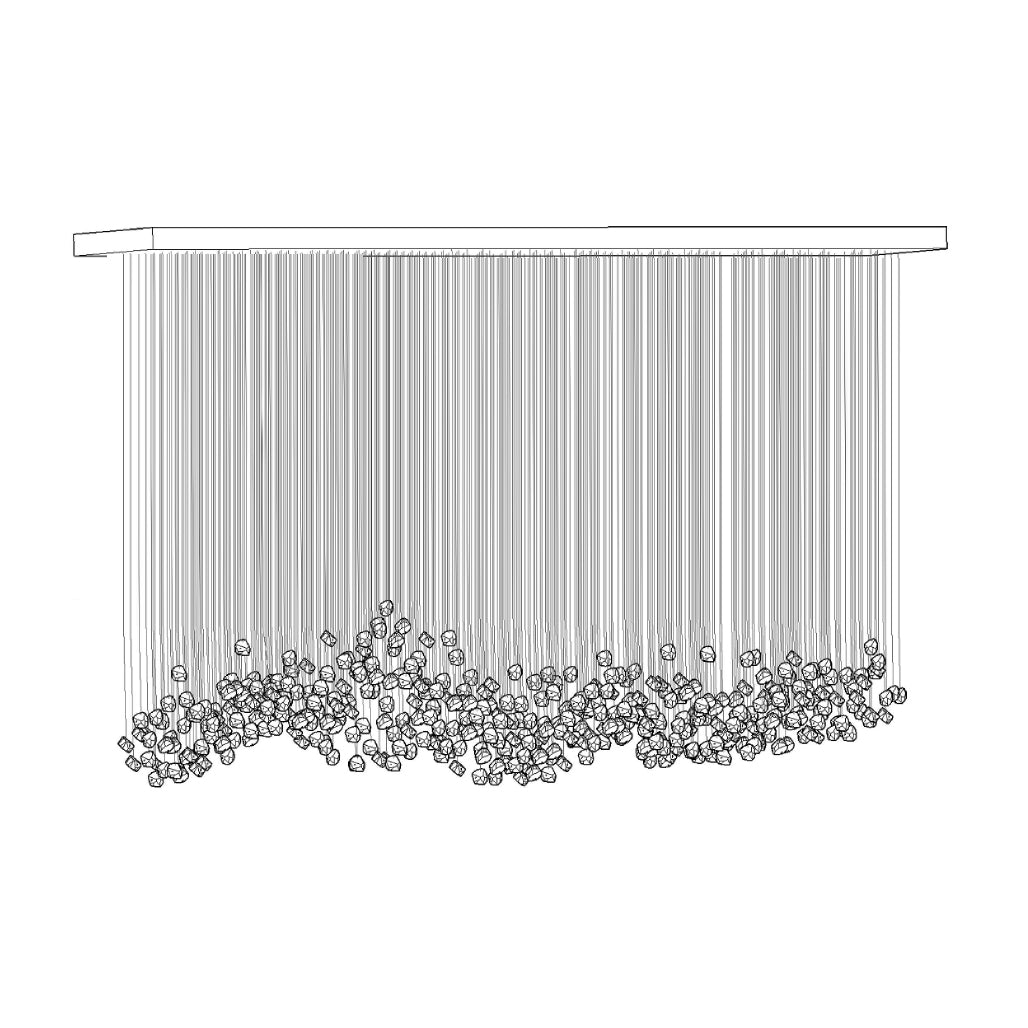 Multicolor Crystal Stone Chandelier