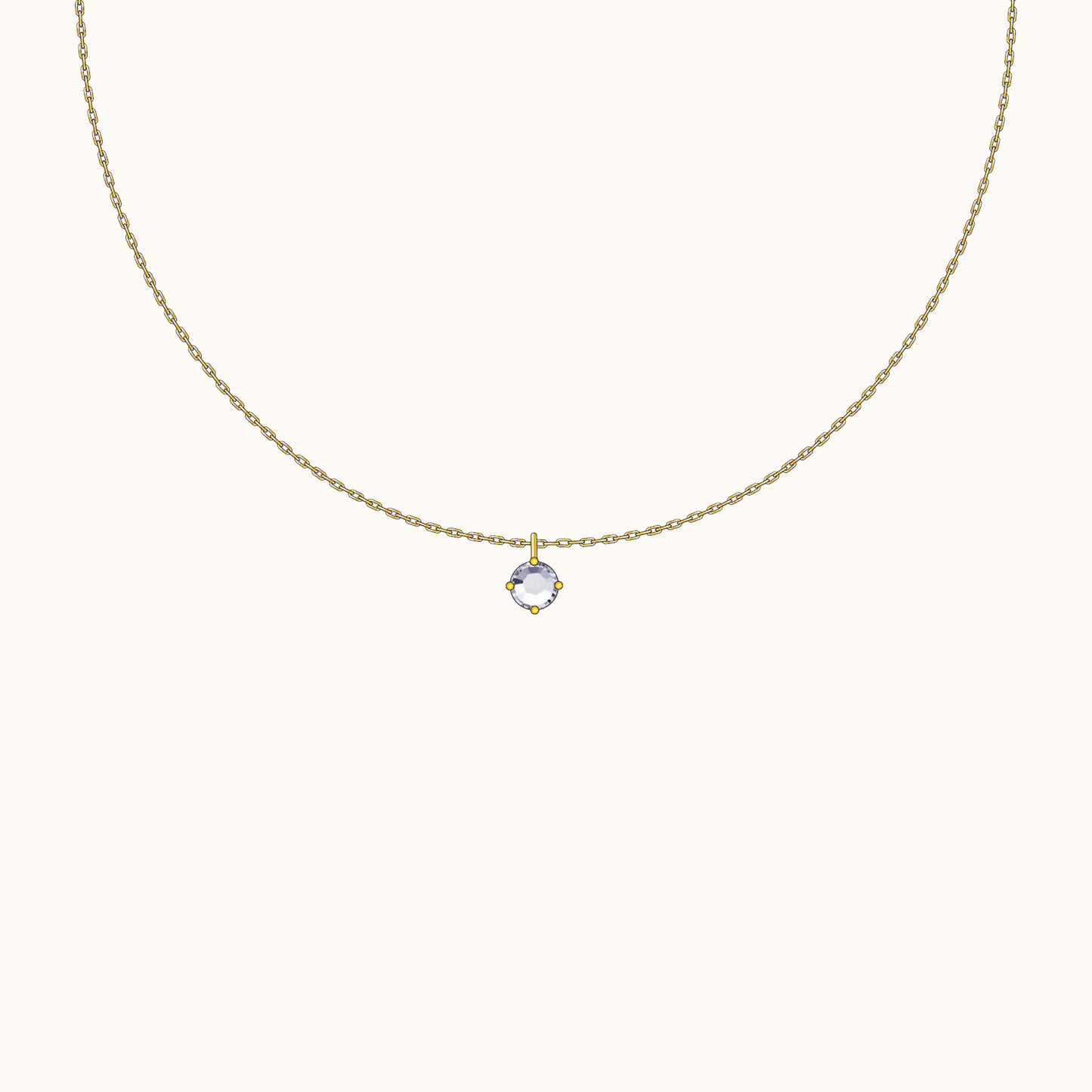 CZ Solitaire Necklace