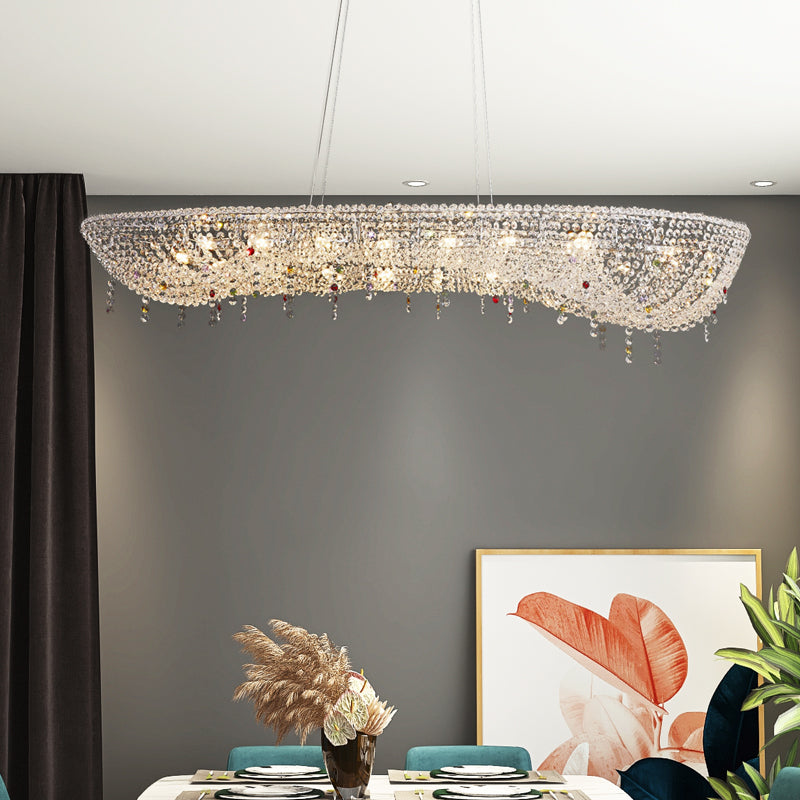 Oval Modern Crystal Chandelier