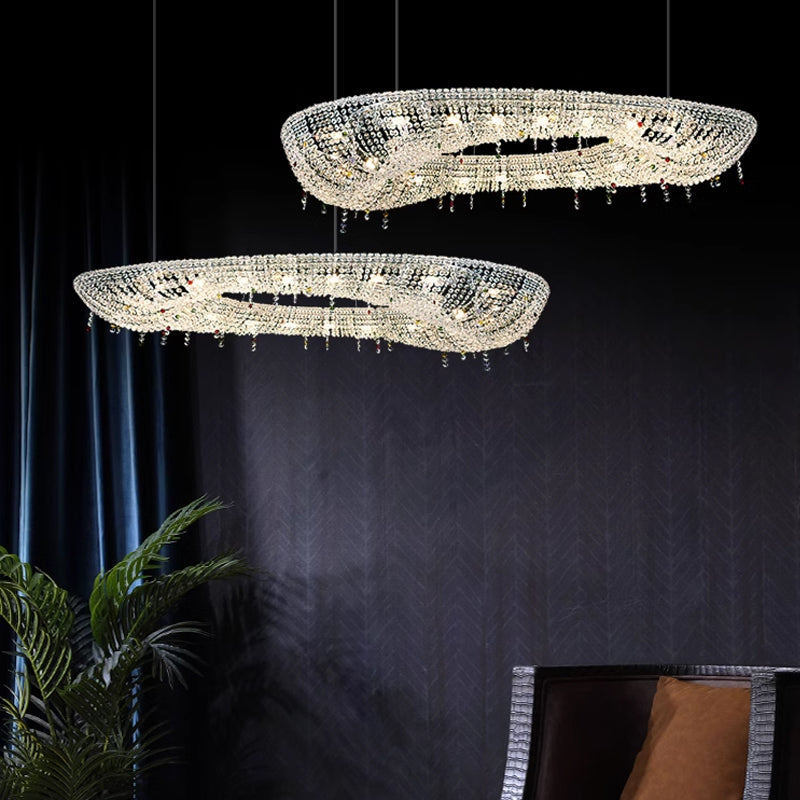 Oval Modern Crystal Chandelier