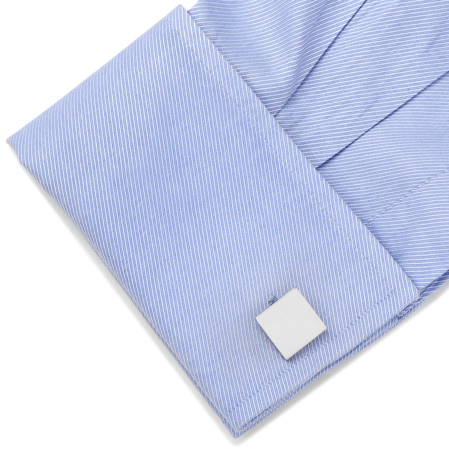Stainless Steel Square Infinity Engravable Cufflinks