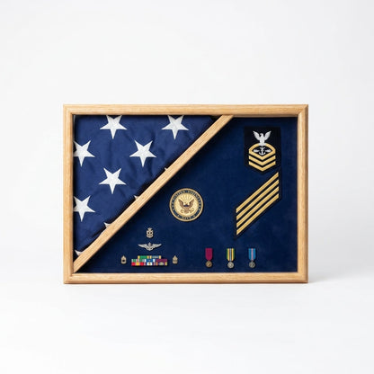 Flag Boxes,Flag Display Box - Oak