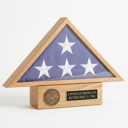 Oak Pedestal for flag case, flag case Pedestals