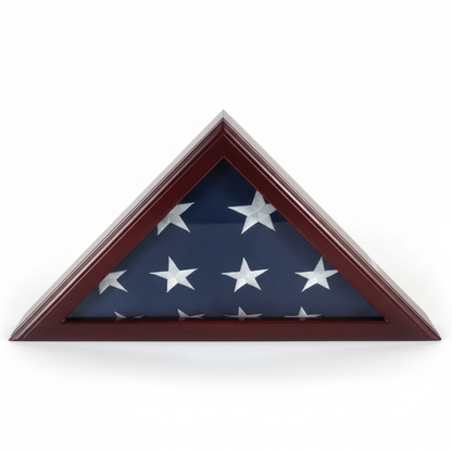Officers Flag Display Case for 3ft x 5ft Flag - Cherry Finish