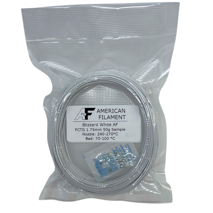 Blizzard White AF 1.75mm PCTG Filament Made in the USA!