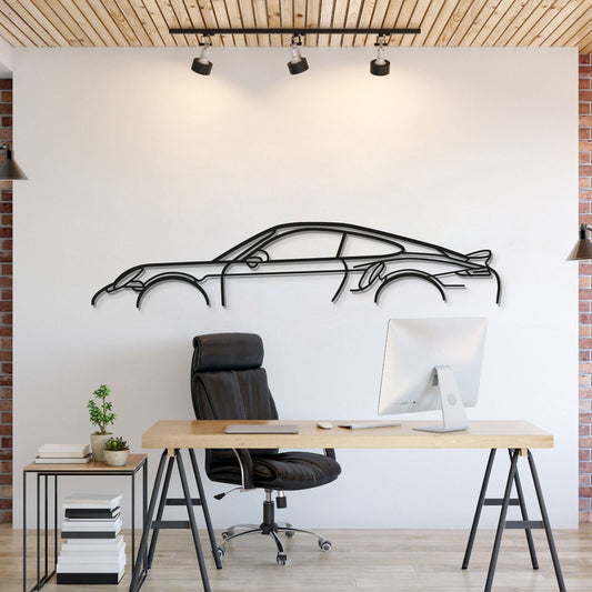 911 Turbo S Model 991 Metal Car Wall Art - MT0876
