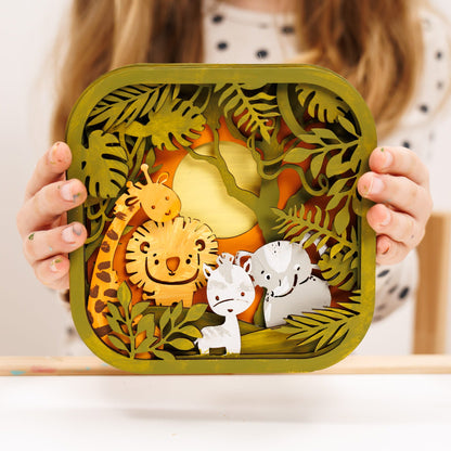 3D DIY Wood Painting Kit for Kids – Safari