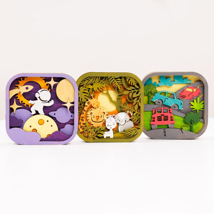 3D DIY Wood Painting Kit for Kids – Space