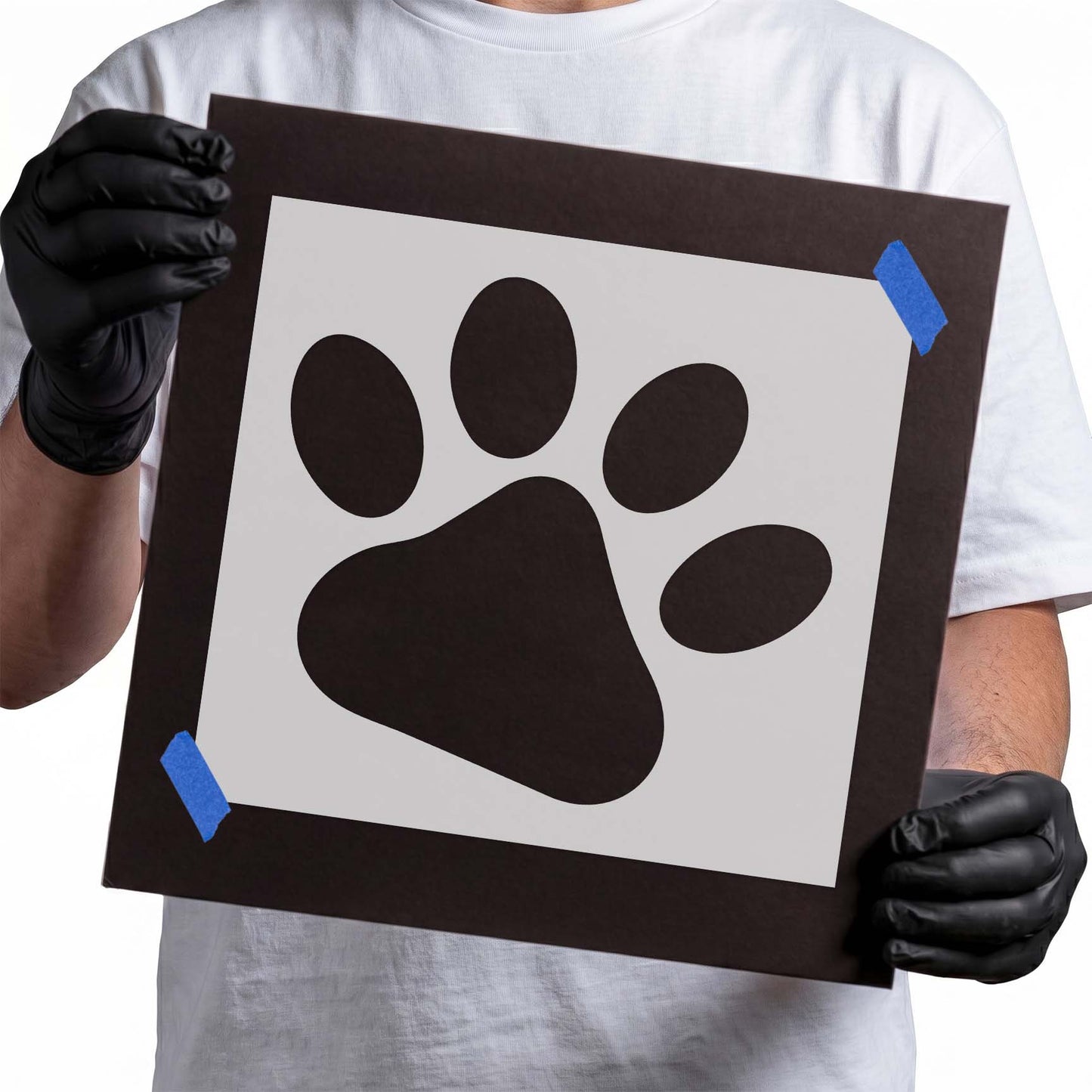 Paw Print Stencil