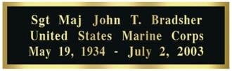 Personalized Name Plate Engraving Plate - 4 lines of engraving