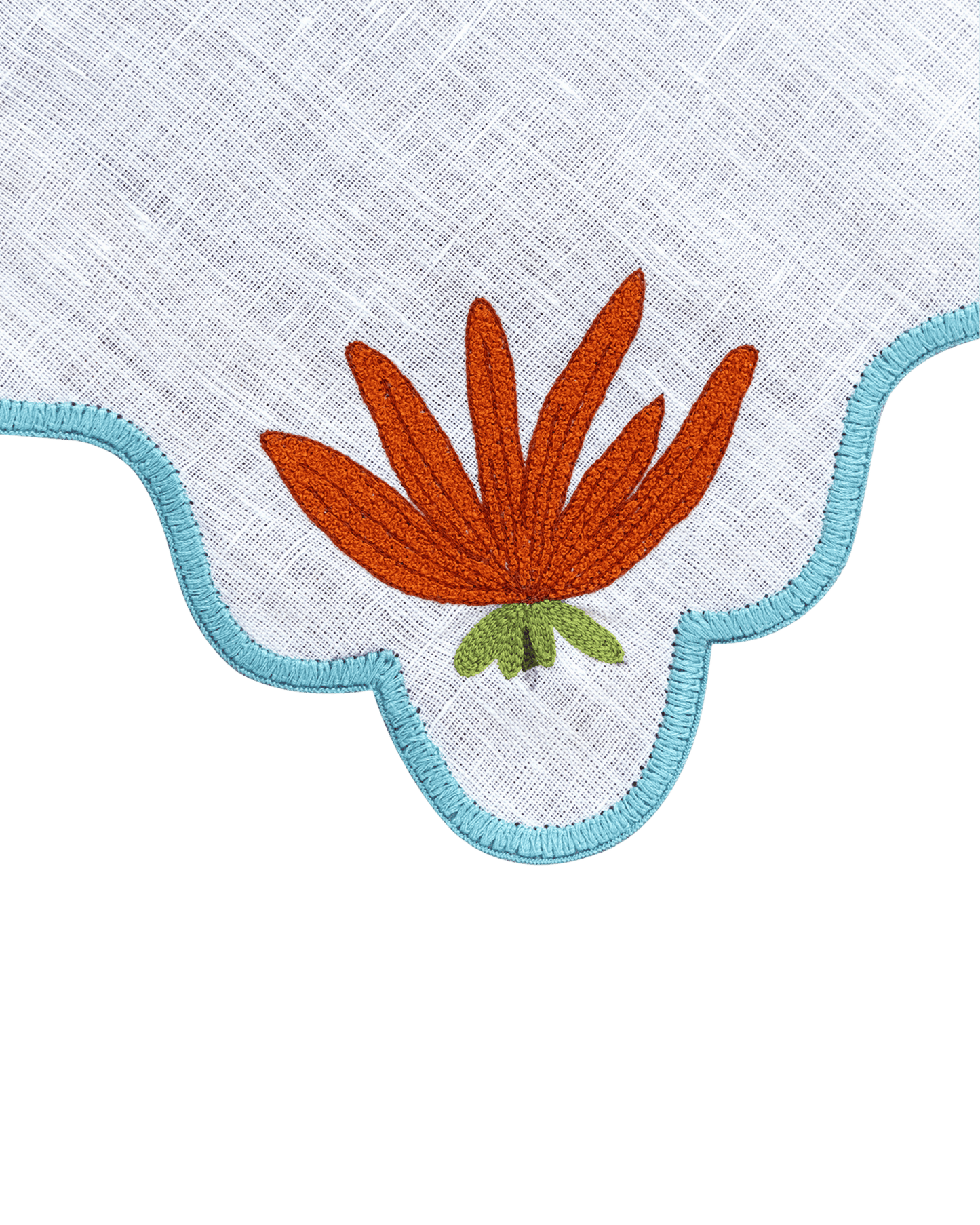 Hand Embroidered Heirloom Petals Placemats 16" round (Set of 4)
