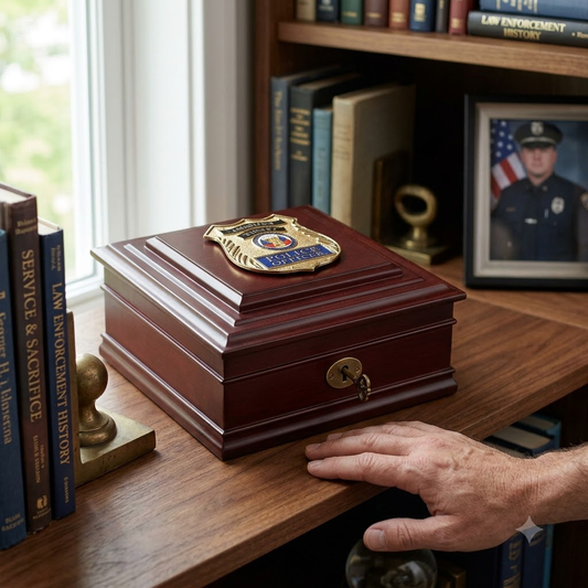 Flags Connections Police Officer Executive Desktop Box