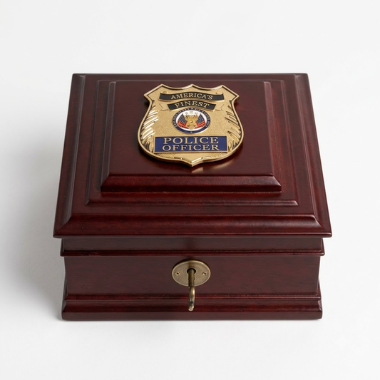 Flags Connections Police Officer Executive Desktop Box