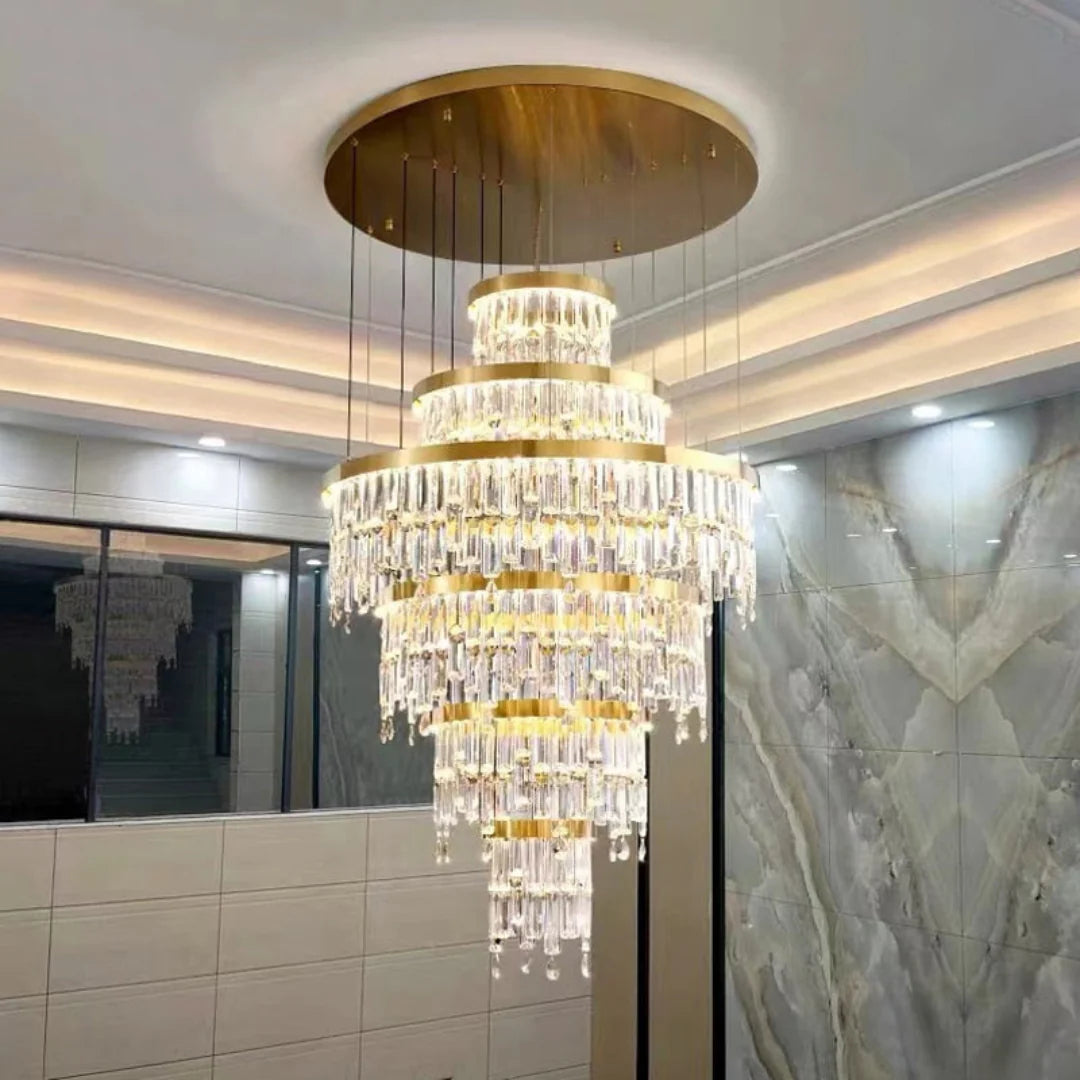 Prazzo Ring Staircase Crystal Chandelier