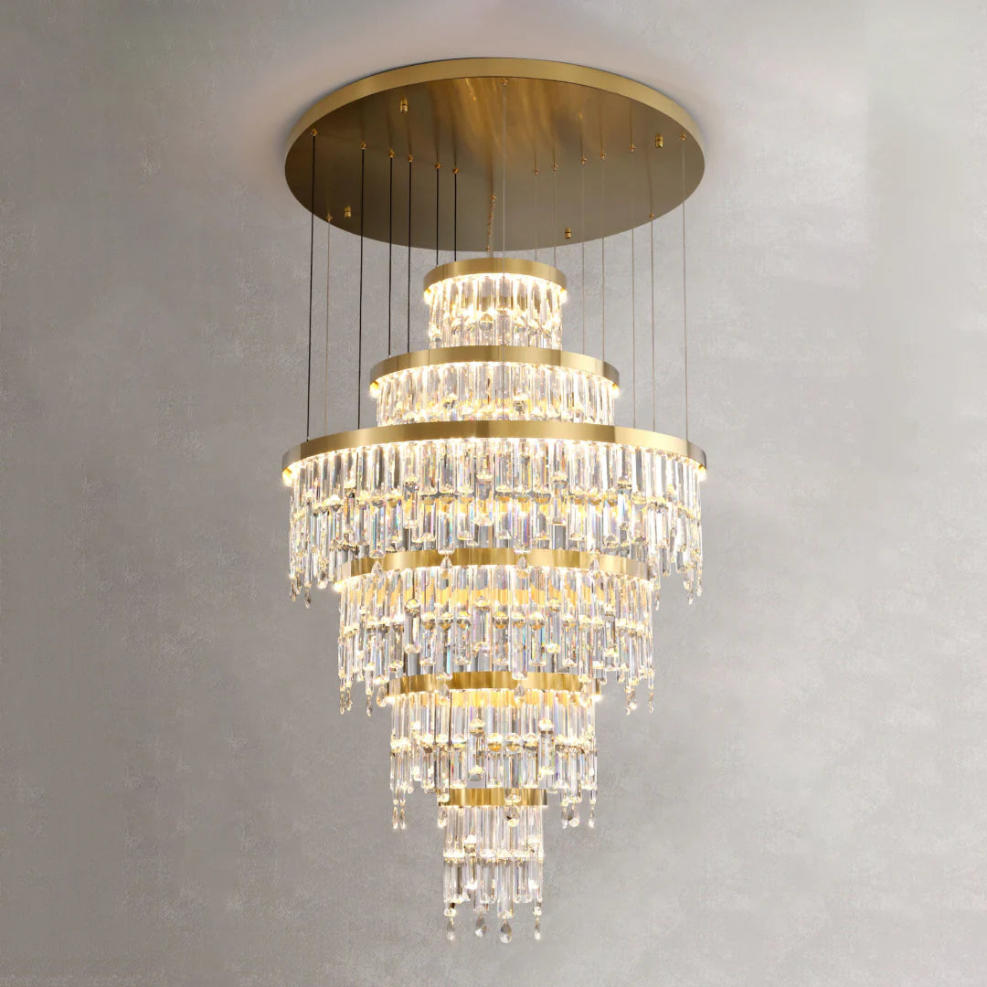 Prazzo Ring Staircase Crystal Chandelier