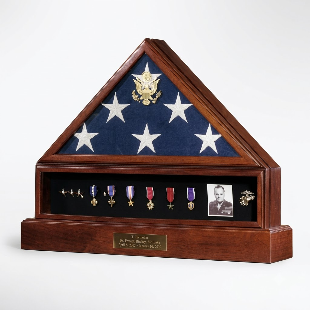 Presidential Pedestal Flag Medal Display