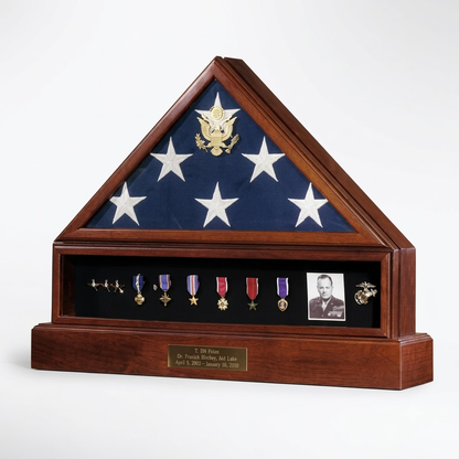 Presidential Pedestal Flag Medal Display