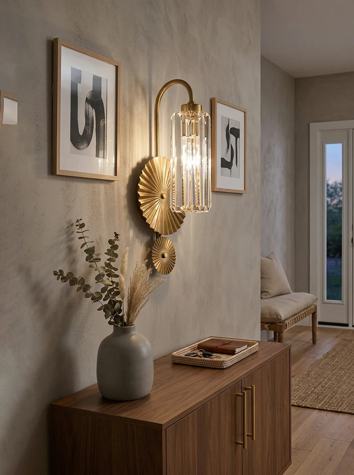 Prismatic Crystal Wall Light