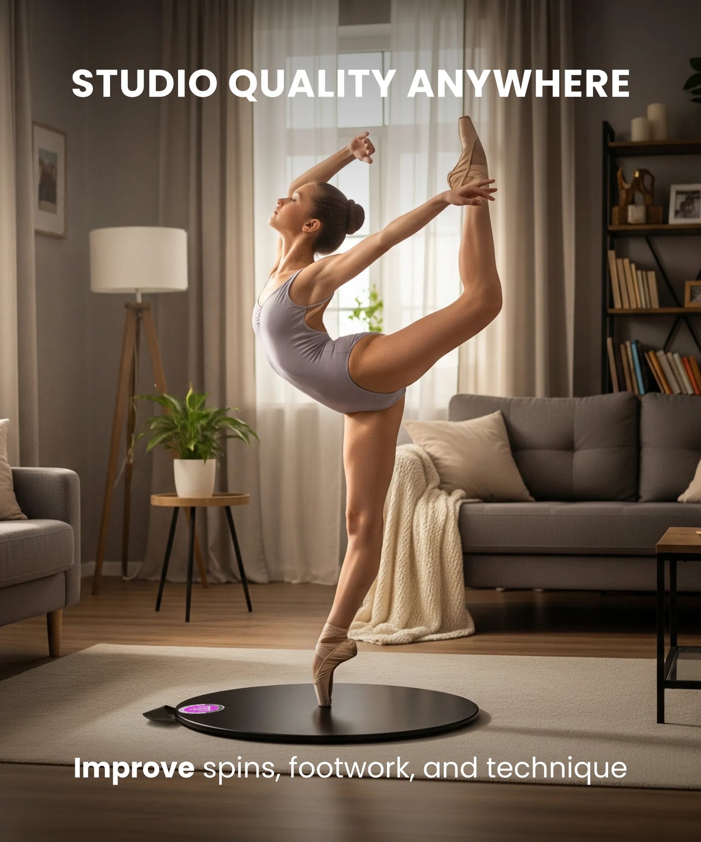 Marley Turning Board for Dancers — Portable Dance Practice Disc