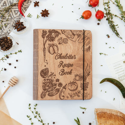 Wooden Recipe Book – Peppers Theme