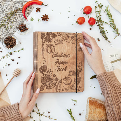 Wooden Recipe Book – Peppers Theme