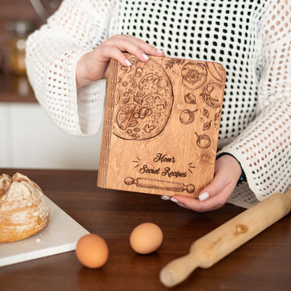 Wooden Recipe Book – Pizza Recipes